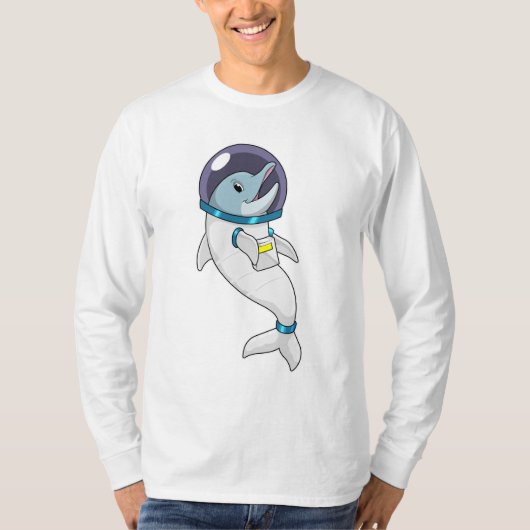 Dolphin als Astronaut in Kostüm T-Shirt (Vorderseite)