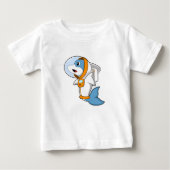 Dolphin als Astronaut mit Kostüm Baby T-shirt (Vorderseite)