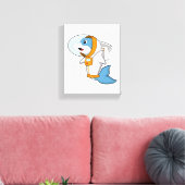 Dolphin als Astronaut mit Kostüm Leinwanddruck (Insitu (Wohnzimmer))