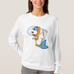 Dolphin als Astronaut mit Kostüm T-Shirt