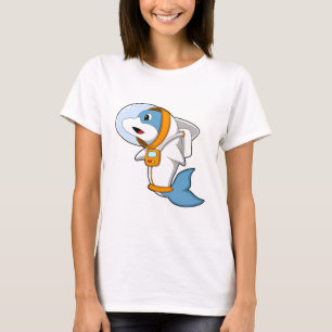 Dolphin als Astronaut mit Kostüm T-Shirt