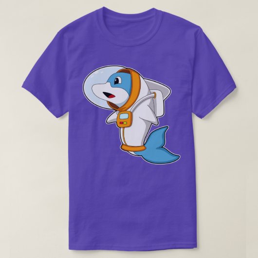 Dolphin als Astronaut mit Kostüm T-Shirt (Design vorne)