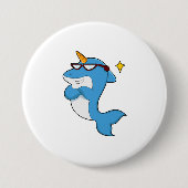 Dolphin als Einhorn mit Brille.PNG Button (Vorderseite)