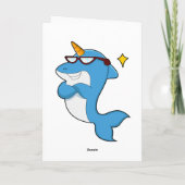Dolphin als Einhorn mit Brille.PNG Karte (Rückseite)