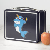 Dolphin als Einhorn mit Brille.PNG Metall Brotdose (Beispiel)