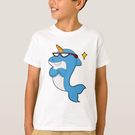 Dolphin als Einhorn mit Brille.PNG T-Shirt (Vorderseite)