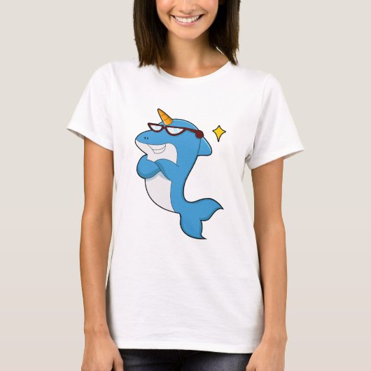 Dolphin als Einhorn mit Brille.PNG T-Shirt (Vorderseite)