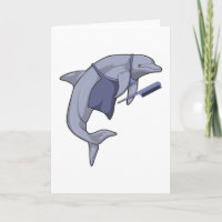 Dolphin als Friseur mit Kamm