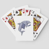 Dolphin als Friseur mit Kamm Spielkarten (Rückseite)