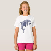 Dolphin als Friseur mit Kamm T-Shirt (Vorne ganz)