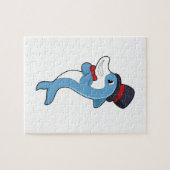 Dolphin als Gentleman mit Hat Puzzle (Horizontal)