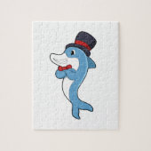 Dolphin als Gentleman mit Hat Puzzle (Vertikal)