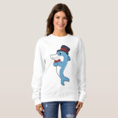 Dolphin als Gentleman mit Hat Sweatshirt (Vorne ganz)