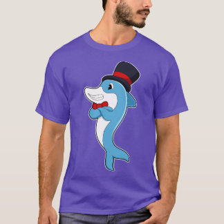 Dolphin als Gentleman mit Hut T-Shirt