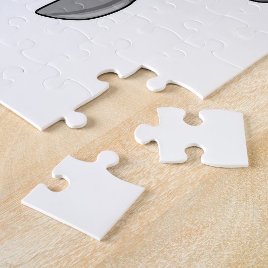 Dolphin als Gentleman mit Top Hut Puzzle (Seite)