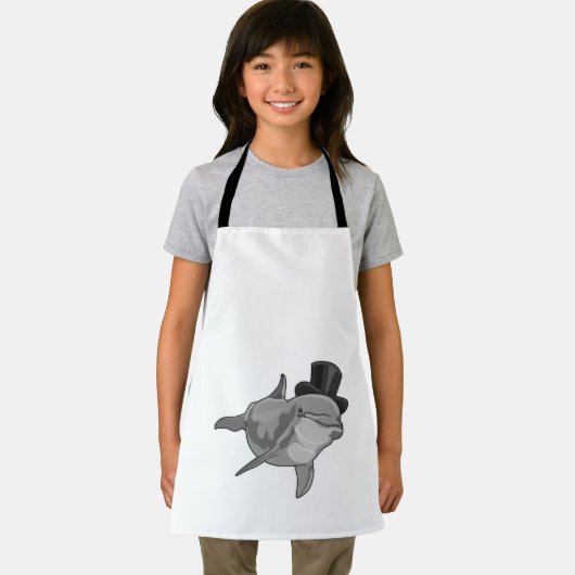 Dolphin als Gentleman mit Top Hut Schürze (Insitu)