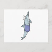 Dolphin als Koch mit Koch Hut Postkarte (Vorderseite)
