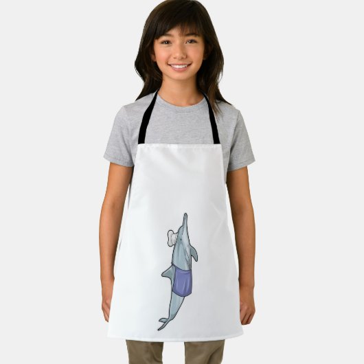Dolphin als Koch mit Koch Hut Schürze (Insitu)