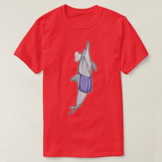 Dolphin als Koch mit Koch Hut T-Shirt (Design vorne)