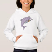 Dolphin als Krankenschwester mit Spritze Hoodie (Vorderseite)