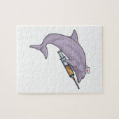 Dolphin als Krankenschwester mit Spritze Puzzle (Horizontal)