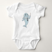 Dolphin als Lehrer mit Pointer Baby Strampler (Vorderseite)