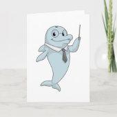 Dolphin als Lehrer mit Pointer Karte (Vorderseite)