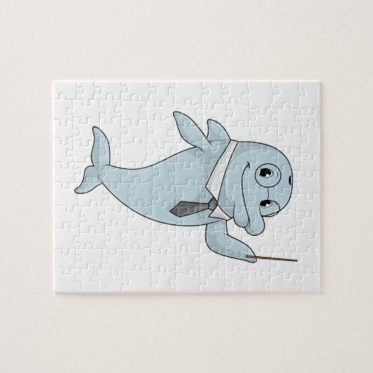 Dolphin als Lehrer mit Pointer Puzzle (Horizontal)