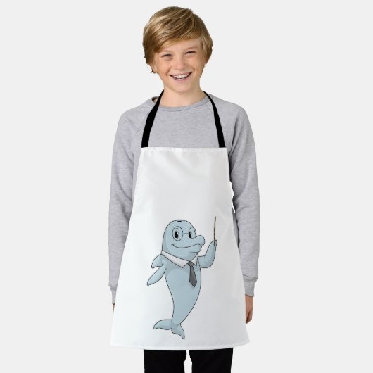 Dolphin als Lehrer mit Pointer Schürze (Getragen)