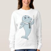Dolphin als Lehrer mit Pointer Sweatshirt (Vorderseite)