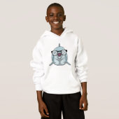 Dolphin als Nerd mit Brille Hoodie (Vorne ganz)