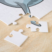 Dolphin als Nerd mit Brille Puzzle (Seite)