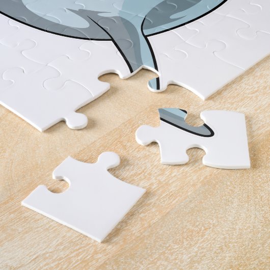 Dolphin als Nerd mit Brille Puzzle (Seite)