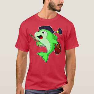Dolphin als Professor mit Bag Pointer T-Shirt