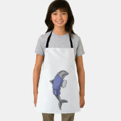 Dolphin als Sekretär mit Papierstapel Schürze (Insitu)