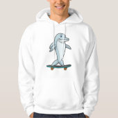 Dolphin als Skater mit Skateboard Hoodie (Vorderseite)