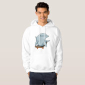 Dolphin als Skater mit Skateboard Hoodie (Vorne ganz)