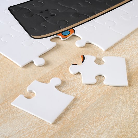 Dolphin als Skater mit Skateboard Puzzle (Seite)