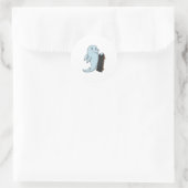 Dolphin als Skater mit Skateboard Runder Aufkleber (Tasche)