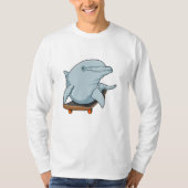 Dolphin als Skater mit Skateboard T-Shirt (Vorderseite)