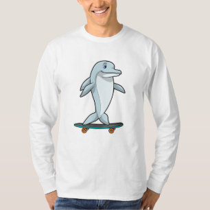 Dolphin als Skater mit Skateboard T-Shirt
