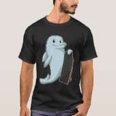 Dolphin als Skater mit Skateboard T-Shirt (Vorderseite)