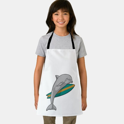 Dolphin als Surfer mit Surfbrett Schürze (Insitu)
