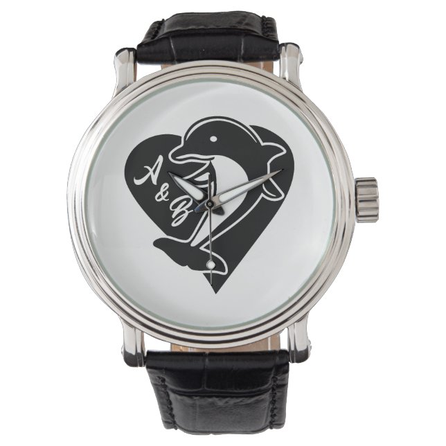 Dolphin and heart armbanduhr (Vorderseite)