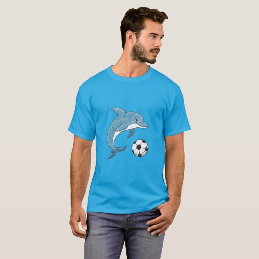 Dolphin and Soccer Ball T-Shirt (Vorne ganz)