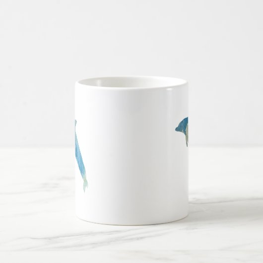 Dolphin-Aquarellmalerei Tasse (Mittel)