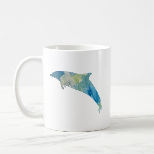 Dolphin-Aquarellmalerei Tasse (Links)