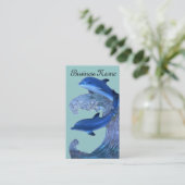 Dolphin Art Business Card Visitenkarte (Stehend Vorderseite)