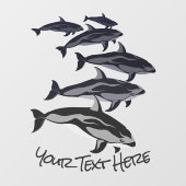 Dolphin Art Decal Individualisieren Dolphin Window Fensteraufkleber (Blatt)