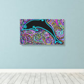 Dolphin Art Design Leinwanddruck (Insitu (Holzboden))
